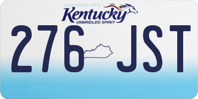 KY license plate 276JST
