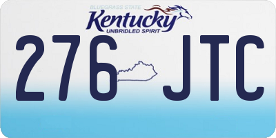 KY license plate 276JTC