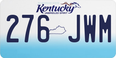 KY license plate 276JWM