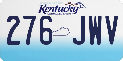 KY license plate 276JWV