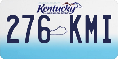 KY license plate 276KMI