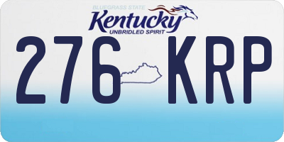 KY license plate 276KRP