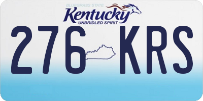 KY license plate 276KRS