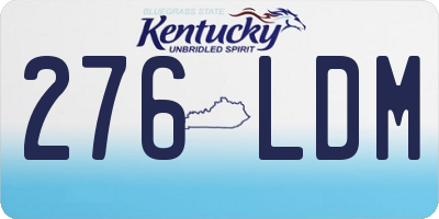 KY license plate 276LDM