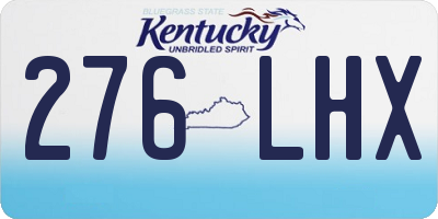 KY license plate 276LHX