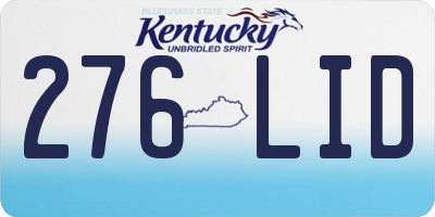 KY license plate 276LID