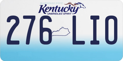 KY license plate 276LIO