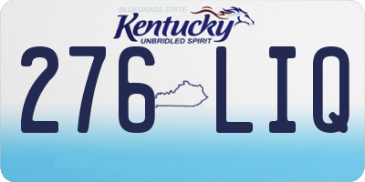 KY license plate 276LIQ