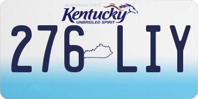 KY license plate 276LIY
