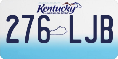 KY license plate 276LJB