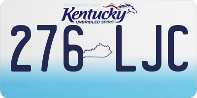 KY license plate 276LJC