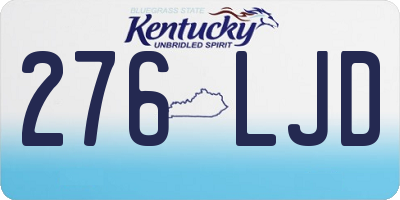 KY license plate 276LJD
