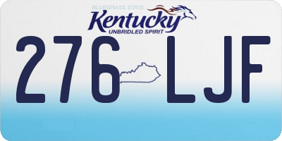 KY license plate 276LJF