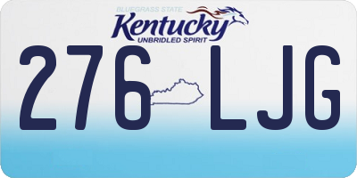 KY license plate 276LJG