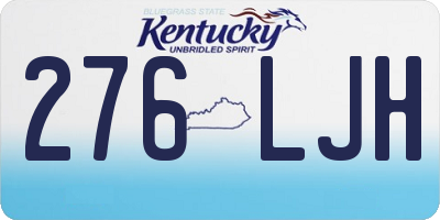 KY license plate 276LJH