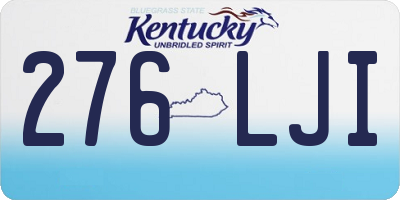KY license plate 276LJI