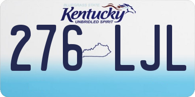 KY license plate 276LJL