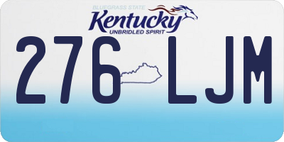 KY license plate 276LJM