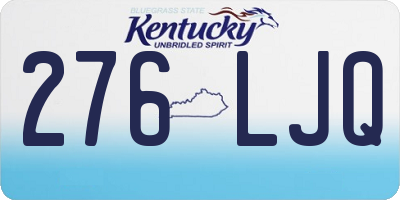 KY license plate 276LJQ