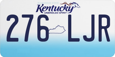 KY license plate 276LJR