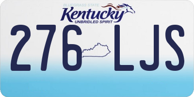 KY license plate 276LJS