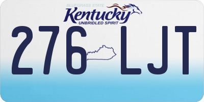KY license plate 276LJT
