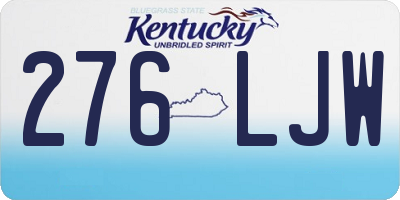 KY license plate 276LJW