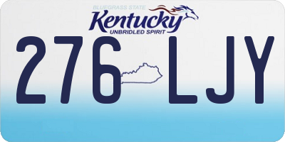 KY license plate 276LJY