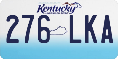 KY license plate 276LKA