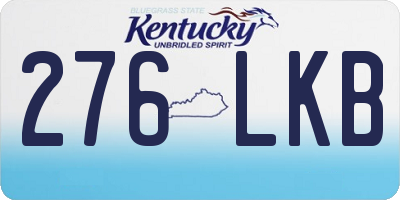 KY license plate 276LKB