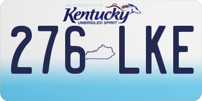 KY license plate 276LKE
