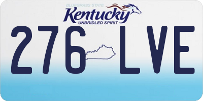 KY license plate 276LVE