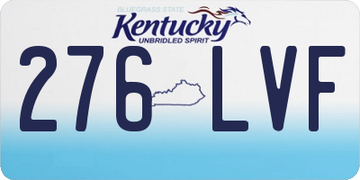 KY license plate 276LVF