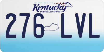 KY license plate 276LVL