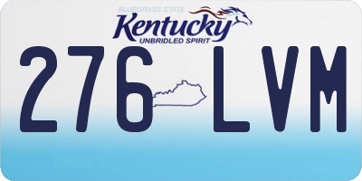 KY license plate 276LVM