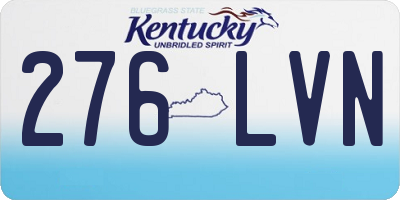 KY license plate 276LVN