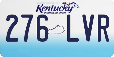 KY license plate 276LVR