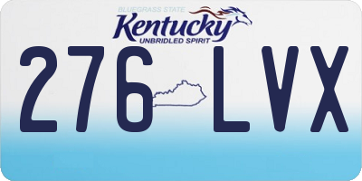 KY license plate 276LVX