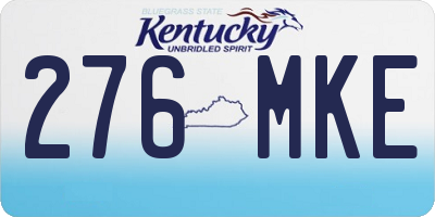 KY license plate 276MKE