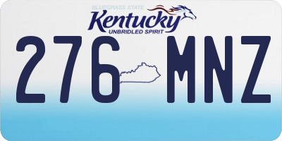 KY license plate 276MNZ