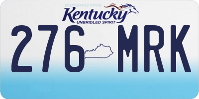 KY license plate 276MRK