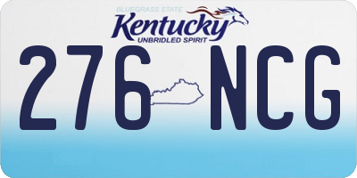 KY license plate 276NCG