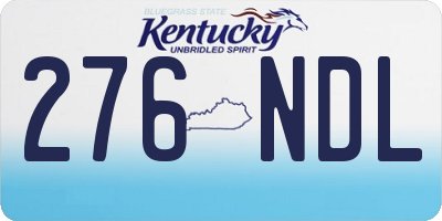 KY license plate 276NDL