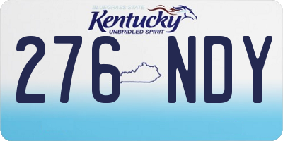 KY license plate 276NDY