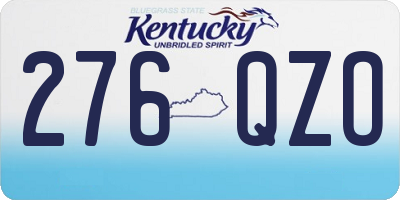 KY license plate 276QZO
