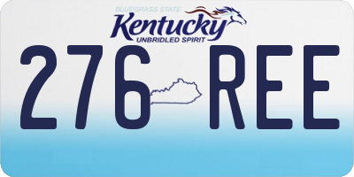 KY license plate 276REE