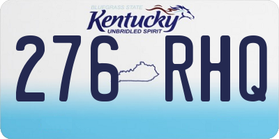 KY license plate 276RHQ