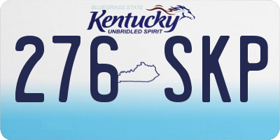 KY license plate 276SKP