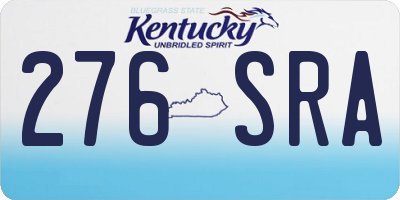 KY license plate 276SRA