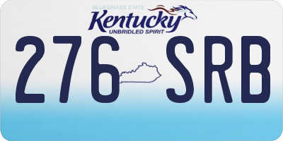 KY license plate 276SRB